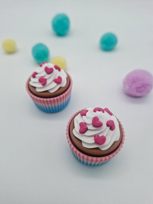 Cupcake mit Herzstreusel